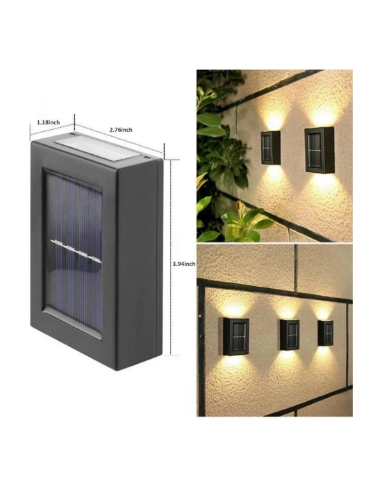® Dekoratif Duvar Lambası Solar Güneş Enerjili Bahçe Aydınlatması