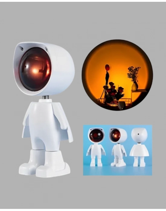 ® Dekoratif Gün Batımı Işığı – Astronot Figürlü