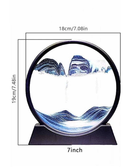 ® Dekoratif Kum Sulu Kum Saati Yuvarlak Şık Kum Tablosu Kum Saati Şeklinde Kum Tablo