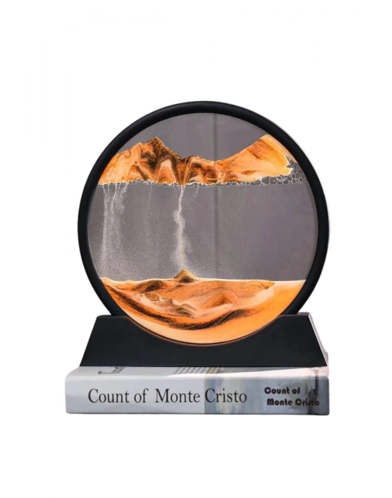 ® Dekoratif Kum Sulu Kum Saati Yuvarlak Şık Kum Tablosu Kum Saati Şeklinde Kum Tablo