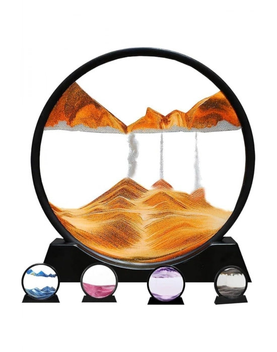 ® Dekoratif Kum Sulu Kum Saati Yuvarlak Şık Kum Tablosu Kum Saati Şeklinde Kum Tablo