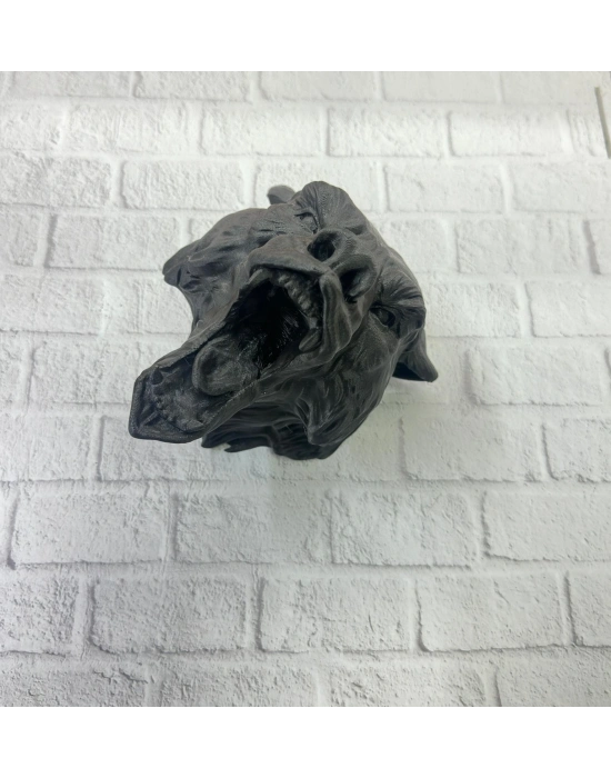 ® Dekoratif Siyah Ayı Duvar Heykeli Asılabilir Hediyelik 25x19 cm