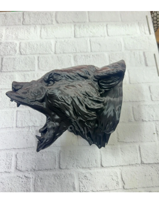 ® Dekoratif Siyah Ayı Duvar Heykeli Asılabilir Hediyelik 25x19 cm