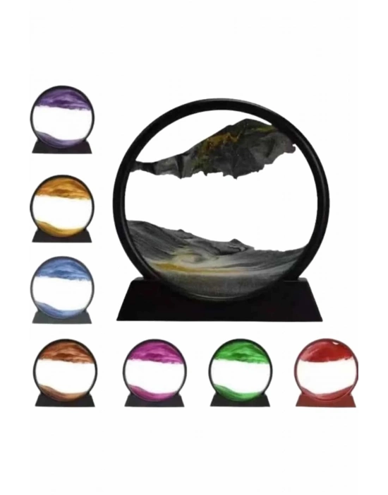 ® Dekoratif Sulu Kum Saati Ofis Masa Üstü Ev Yuvarlak Kum Saati