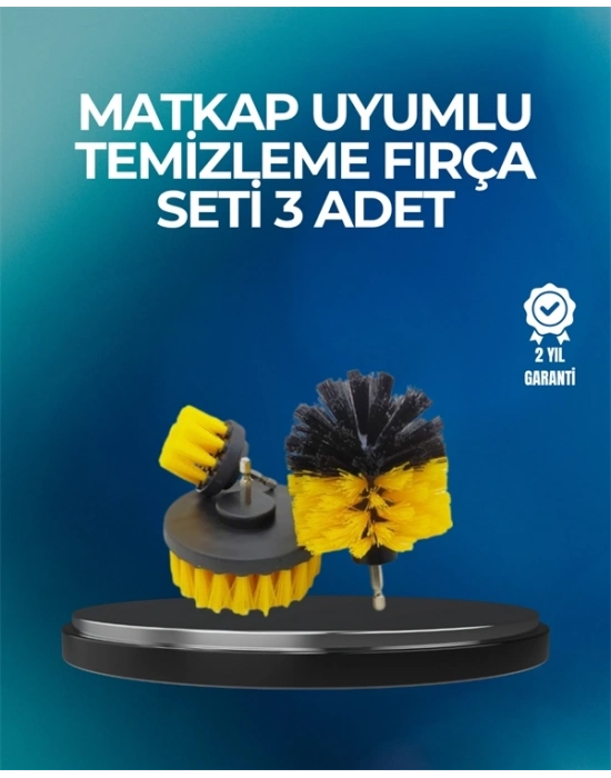 ® Derinlemesine Temizlik İçin Dayanıklı Kıllı Matkap Fırçası Başlığı