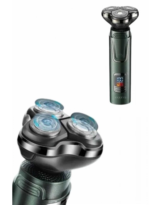 ® Dijital Göstergeli 3 Başlıklı Tıraş Makinesi Islak Kuru Lazer Öncesi Günlük