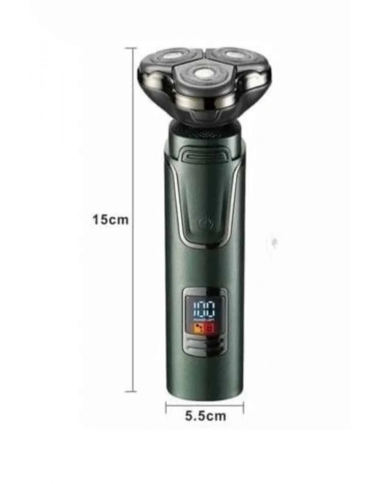 ® Dijital Göstergeli 3 Başlıklı Tıraş Makinesi Islak Kuru Lazer Öncesi Günlük
