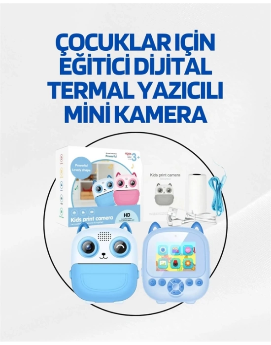 ® Dijital Termal Yazıcılı Mini Kamera – HD Video & Anında Fotoğraf Çıktısı