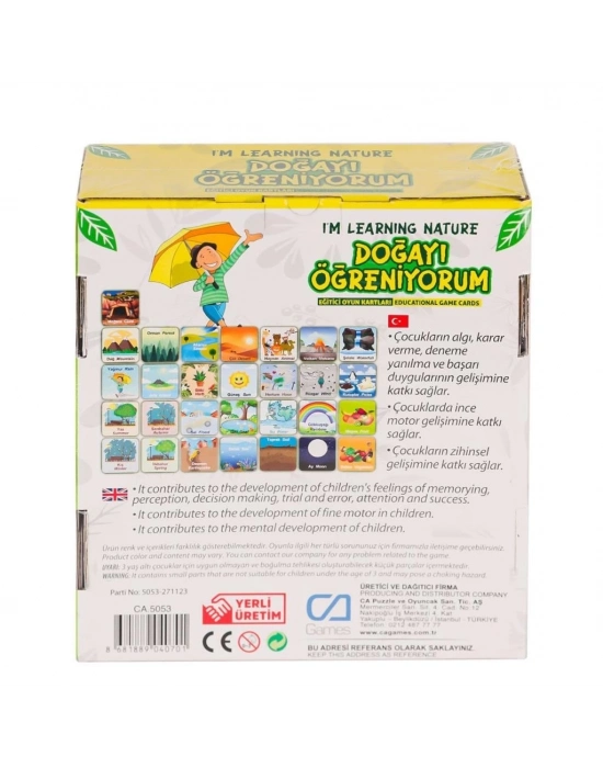 ® CAEGT-5053 Doğayı Öğreniyorum Eğitici Oyun Kartları -
