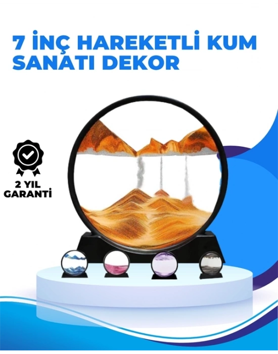 ® Döndürülebilir Dinamik Kum Tablosu – Stres Giderici, Yüksek Kaliteli Cam ve Doğal Kum ile Sanatsal Masa Dekoru