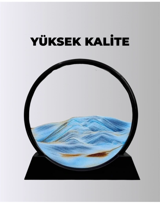 ® Döndürülebilir Dinamik Kum Tablosu – Stres Giderici, Yüksek Kaliteli Cam ve Doğal Kum ile Sanatsal Masa Dekoru