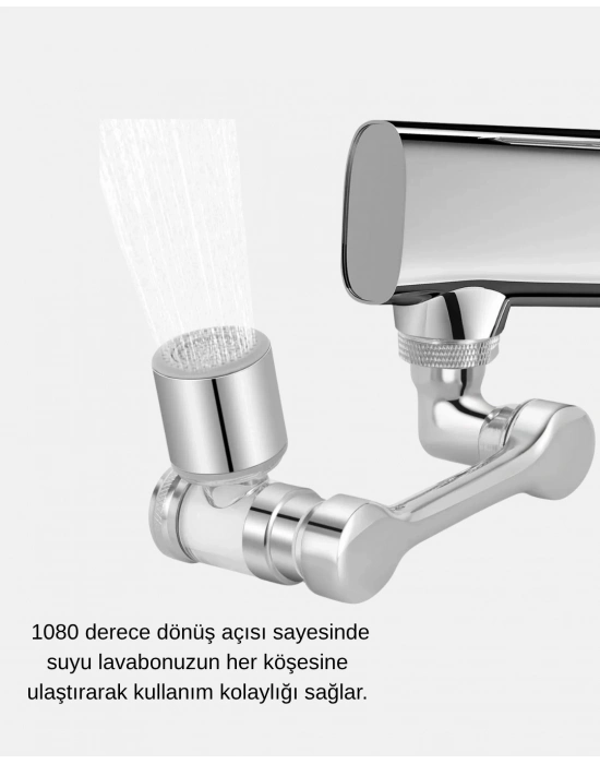 ® Dönebilir Musluk Başlığı – Lavabo Temizliği ve El-Yüz Yıkamada Maksimum Rahatlık