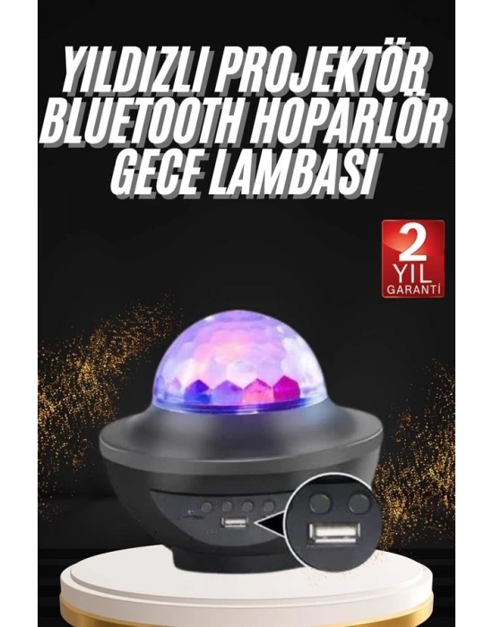 ® Dönen Işıklı Disko Topu Projektör Müzik Çalarlı Disco Speaker