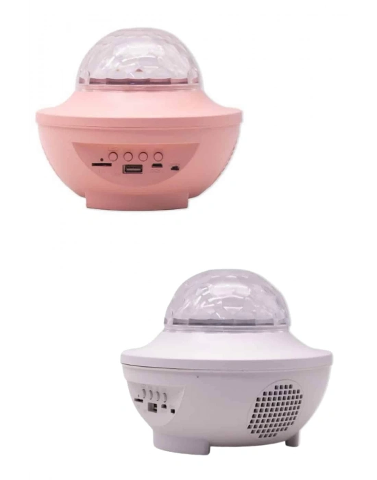 ® Dönen Işıklı Disko Topu Projektör Müzik Çalarlı Disco Speaker