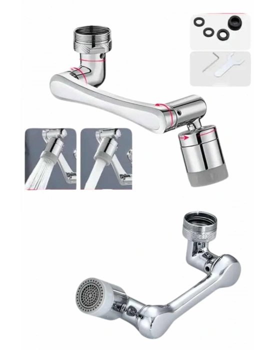 ® Dönen Musluk Başlığı 1080 Derece Ayarlanabilir Filtreli Sprey Uç