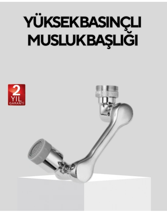 ® Döner Musluk Başlığı Çok Açılı Robotik Kol Su Tasarruflu