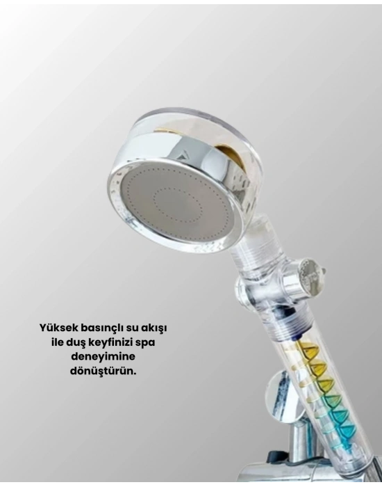 ® Döner Pervaneli El Duşu Başlığı – Su Tasarruflu, Basınç Artırıcı, Yağmur Etkili