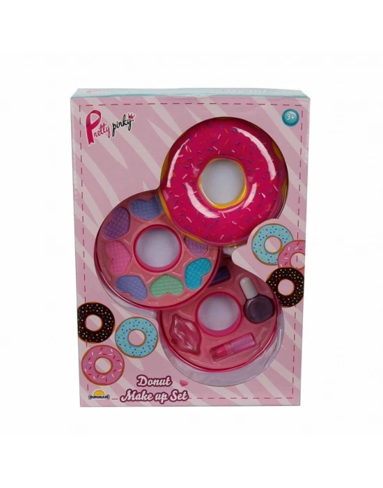 ® Donut Şekilli 2 Katlı Makyaj Güzellik Seti