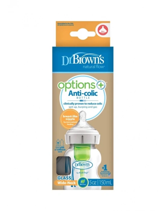 ®   Geniş Ağız Anti Kolik Options+ Cam Biberon 150 ml