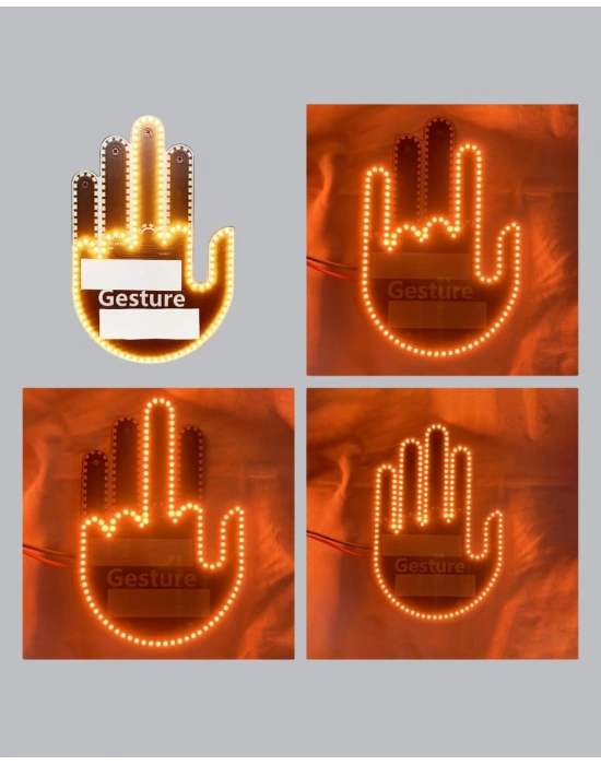 El Hareketiyle Kontrol Edilen 176 LED Amber Güvenlik Lambası