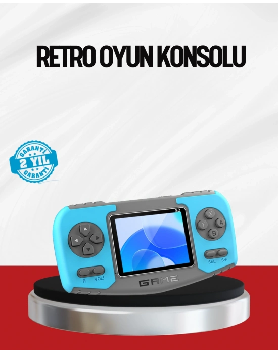 ® El Tipi Retro Oyun Konsolu Çocuklara Özel Portatif Oyun Makinesi