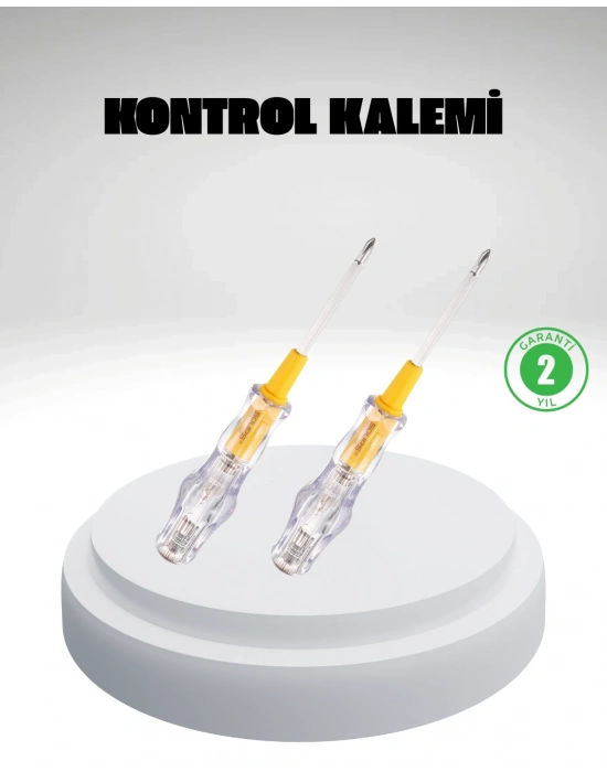 ® Elektrik Test Kalemi Neon Işıklı Nikel Kaplama 110-220V Dirençli