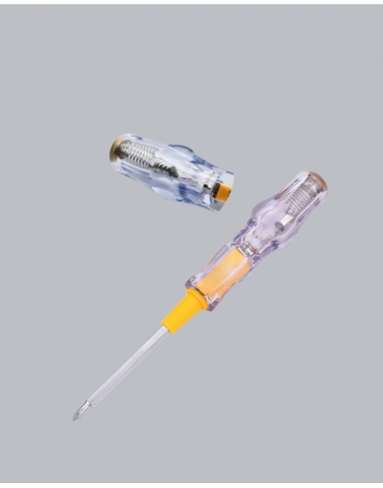 ® Elektrik Test Kalemi Neon Işıklı Nikel Kaplama 110-220V Dirençli