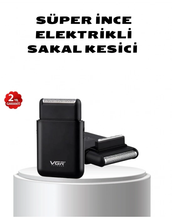 ® Elektrikli Tıraş Makinesi Çift Başlıklı Ultra İnce Tasarım