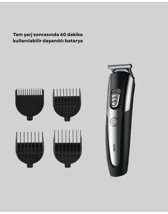 ® Ergonomik Profesyonel Tıraş Makinesi Saç Sakal Kesme ve Düzeltme