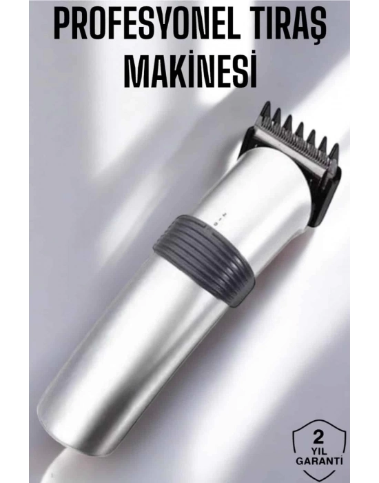 ® Erkeklere Özel Şarjlı Saç ve Sakal Kesme Tıraş Makinesi Seti