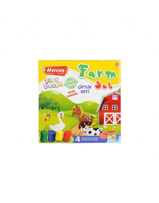 ® ERN-588 Orta Kutulu Çiftlik Oyun Hamuru Seti  - Eren Oyuncak