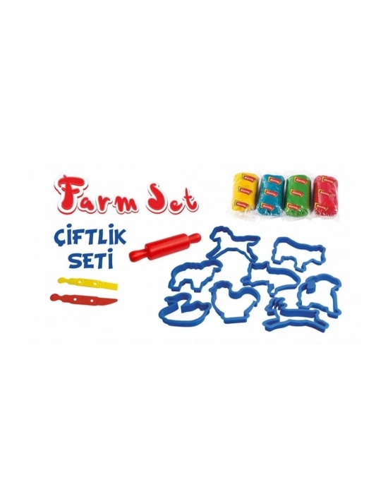 ® ERN-588 Orta Kutulu Çiftlik Oyun Hamuru Seti  - Eren Oyuncak