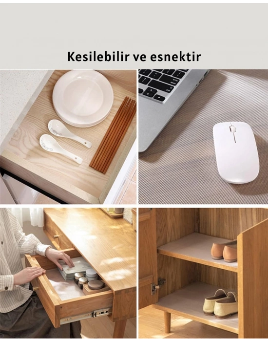 ® Eva malzemeden kaydırmaz şeffaf raflık buzdolabı kaplaması