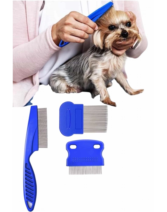 ® Evcil Hayvan Bit Tarağı Seti Paslanmaz Çelik Bıçaklı 4lü Set