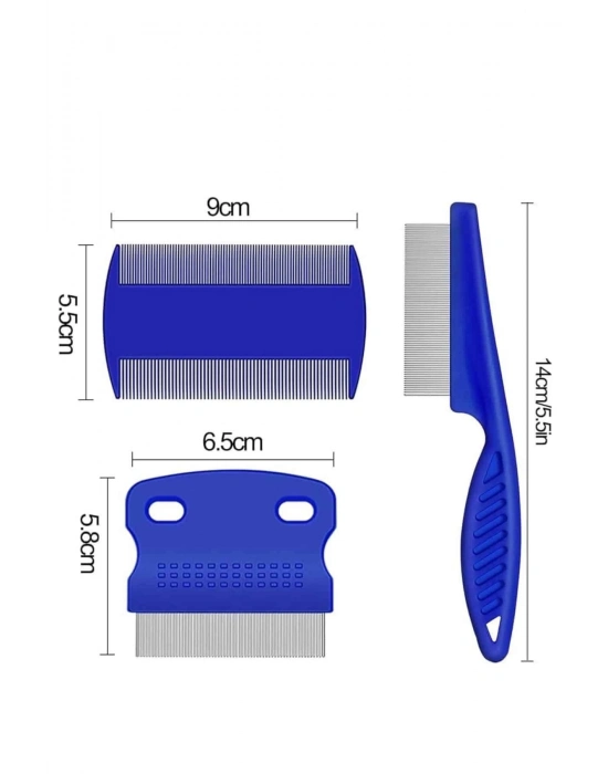 ® Evcil Hayvan Bit Tarağı Seti Paslanmaz Çelik Bıçaklı 4lü Set