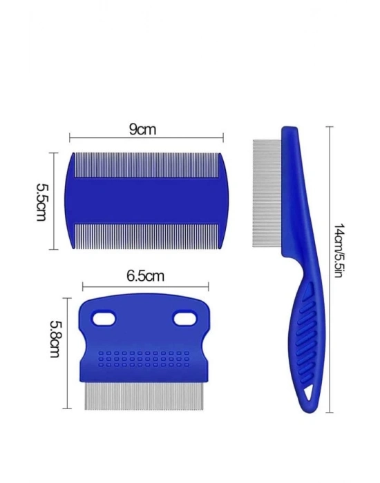 ® Evcil Hayvan Bit Tarağı Seti Paslanmaz Çelik Bıçaklı 4lü Set
