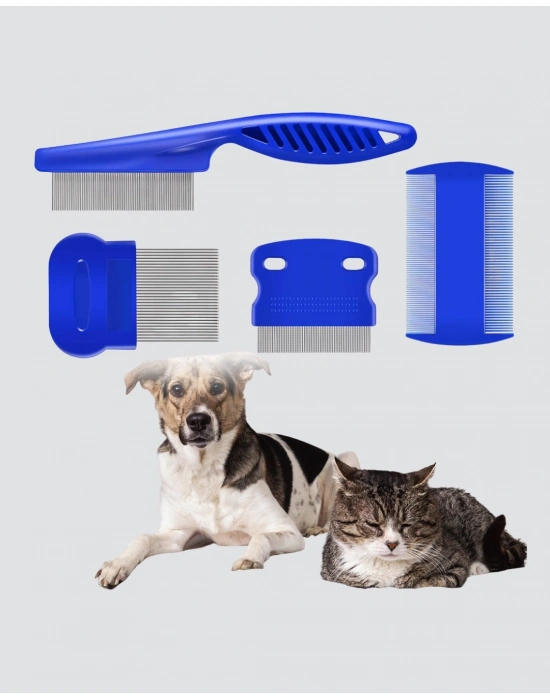 ® Evcil Hayvan Tüy Bakım Seti – 4’lü Paslanmaz Çelik ve Eco Plastik, Kolay Temizlenebilir ve Dayanıklı