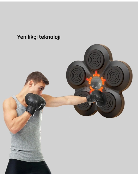 ® Evde Fitness İçin Akıllı Boks Makinesi Işıklı Vuruş Noktalı Bluetoothlu