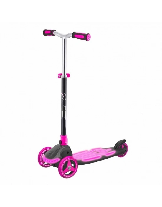 ® 3 Tekerlekli Katlanabilir Işıklı Pembe Scooter