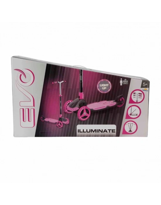 3 Tekerlekli Katlanabilir Işıklı Pembe Scooter