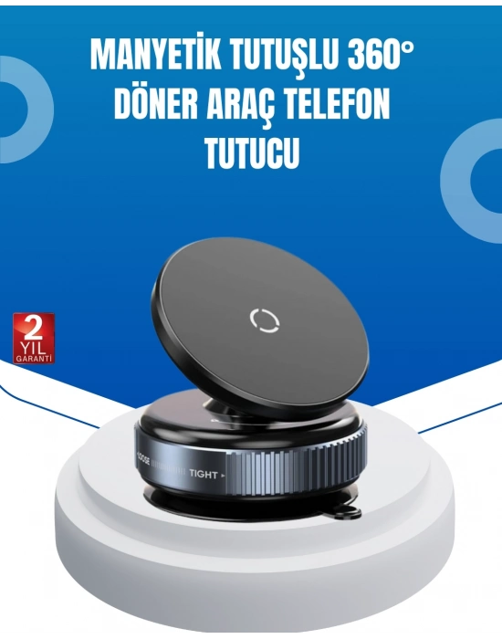 ® Evrensel Manyetik Araç Telefon Tutucu 360° Döner Başlık