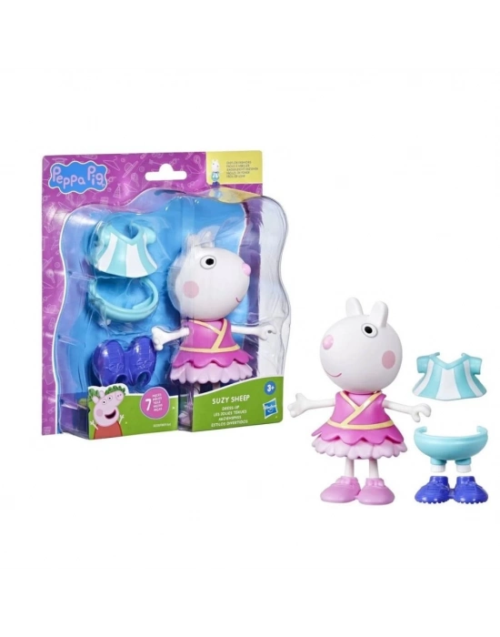 ® F8859 Peppa Pig ve Ailesi Kıyafetli Figür Seti +3 yaş