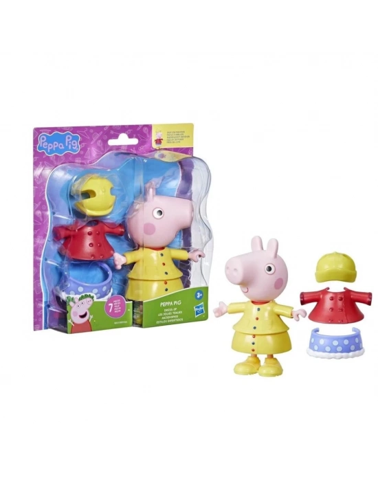 ® F8859 Peppa Pig ve Ailesi Kıyafetli Figür Seti +3 yaş