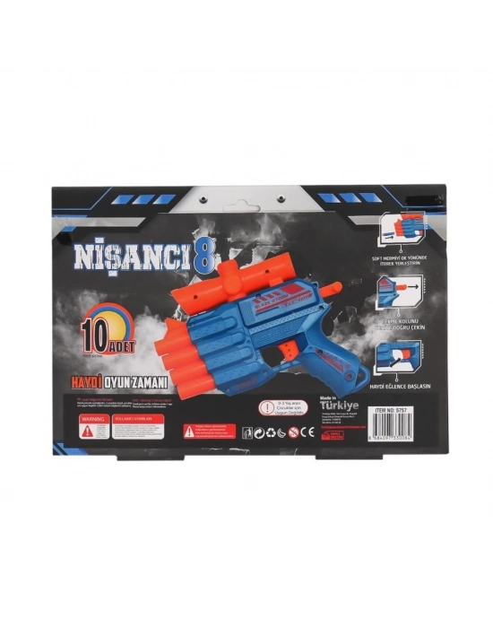 ® FAB 5757 4 Ağızlı Dart Atıcı Silah -Prestij Oyuncak