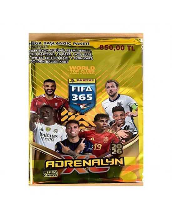 FIFA 365 2026 Adrenalyn Kart Mega Başlangıç Paketi