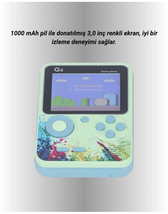 ® G5 Game Box Retro Mini Oyun Konsolu – 500 Dahili Oyun