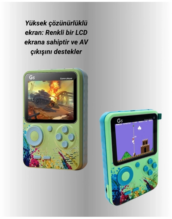 ® G5 Game Box Retro Mini Oyun Konsolu – 500 Dahili Oyun