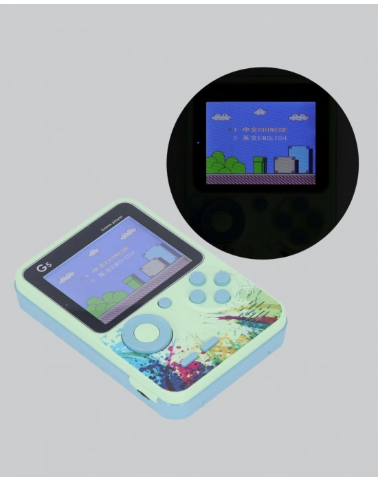 ® G5 Taşınabilir Retro Game Box 500 Oyunlu Şarjlı Mini Oyun Konsolu