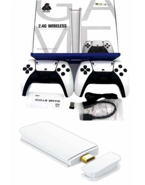 ® Game Stick 4K Retro Çift Kollu Atari Oyunlari +20000 Oyunlu Konsol Nostalji