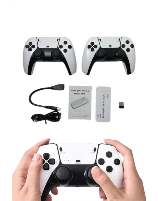 ® Game Stick 4K Retro Çift Kollu Atari Oyunlari +20000 Oyunlu Konsol Nostalji